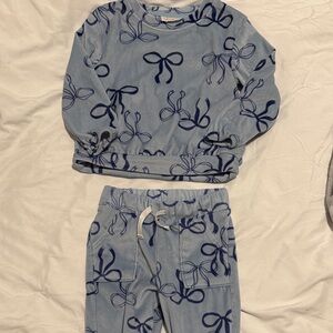 Cat & Jack Light Blue Pajama Top with Bow Design